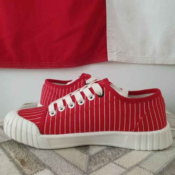 Good News Shoes Unisex Hurler Baseball Stripe Canvas Low-Tops Sneakers UK 4 37 - Picture 5 of 12